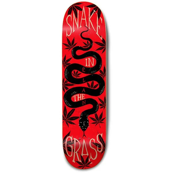 Professional Skateboard Deck for Tricks-ELAN SNAKE IN THE GRASS SKATEBOARD DECK