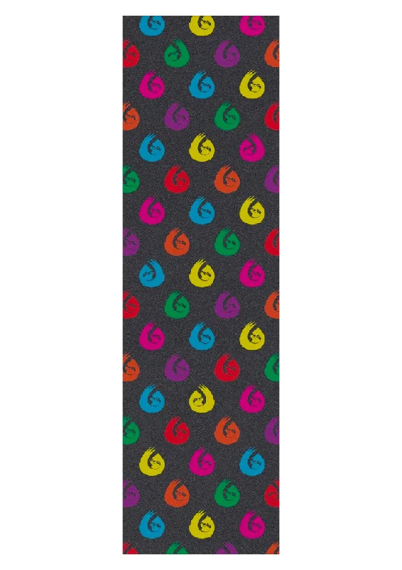 Skateboard Grip Tape for Fast Performance-Hella Grip Sloth Dot Rainbow Black Griptape