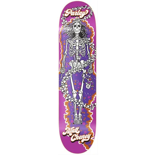 Custom Skateboard Deck with Logo-Parlay Matt Cheney 'Glow In The Dark' Skeleton Deck