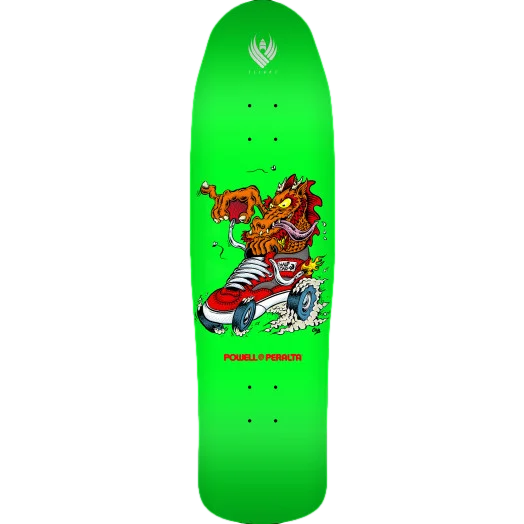 Skateboard Deck with Custom Design-Powell Peralta Cabellero Half Cab Flight Deck Lime Green 9.0"