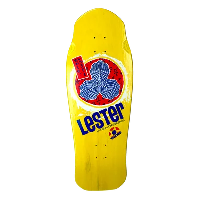 Skateboard Deck with Extra Width-Tracker Lester Kasai Oak Leaf Old School Deck - 10 3/8" x 30.5""