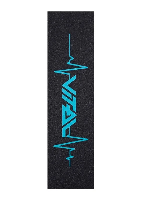 Skateboard Grip Tape with Unique Graphic Design-Vital Heartbeat Teal Griptape