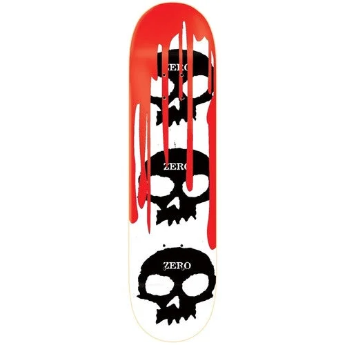 High Quality Skateboard Deck-Zero 3 Skull R7 Deck White / Red / Black 8.125