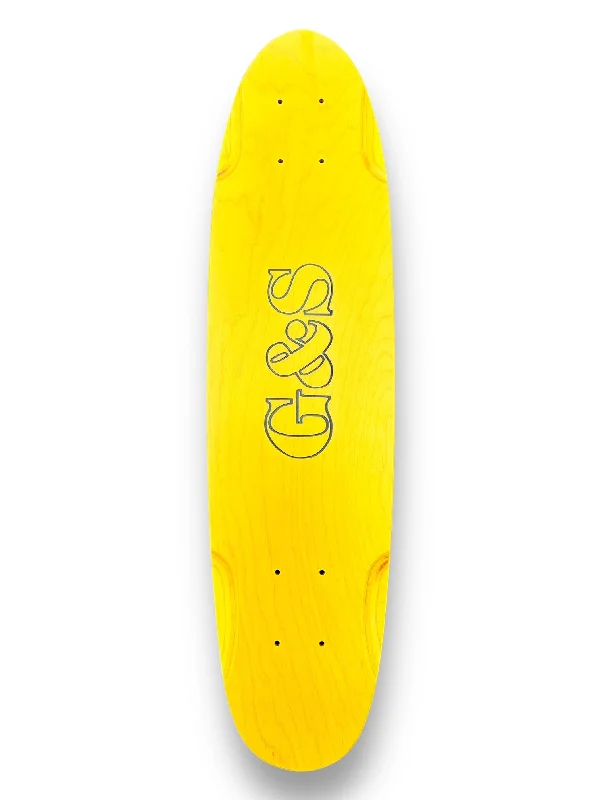 Skateboard Deck with Unique Size-29" G&S Warp 2 Round Tail Skateboard Deck - Yellow