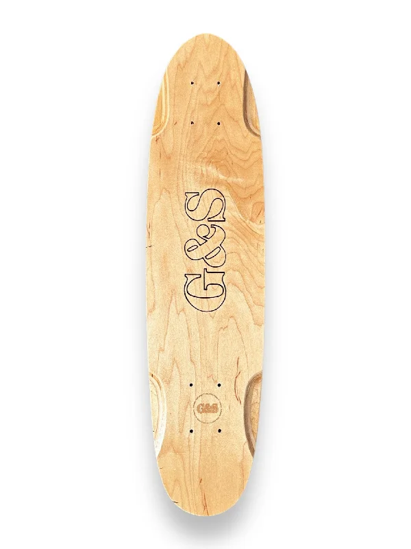 Skateboard Deck for Technical Street Skating-29" G&S Warp 2 Roundtail Skateboard Deck - Natural Wood