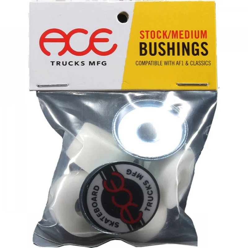 Skateboard Hardware with High-Speed Bearings for Deck-ACE 91a 86a Standard Stock Medium White Bushing Skateboard Kit 2pr