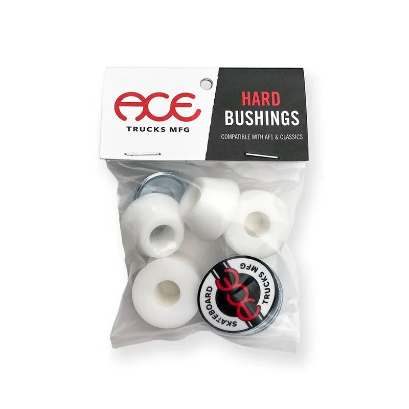 Skateboard Hardware with Heavy-Duty Construction-ACE Trucks HARD White Skateboard Bushings