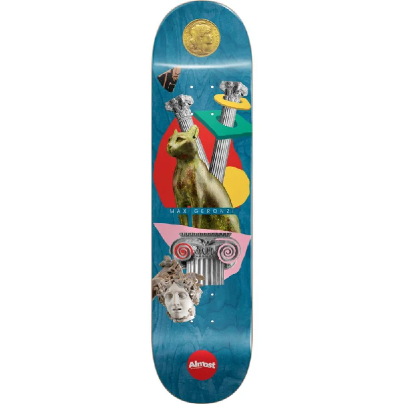 Skateboard Deck with Premium Stain-Almost Max Geronzi Relics Blue Resin-7 8.12" Skateboard Deck