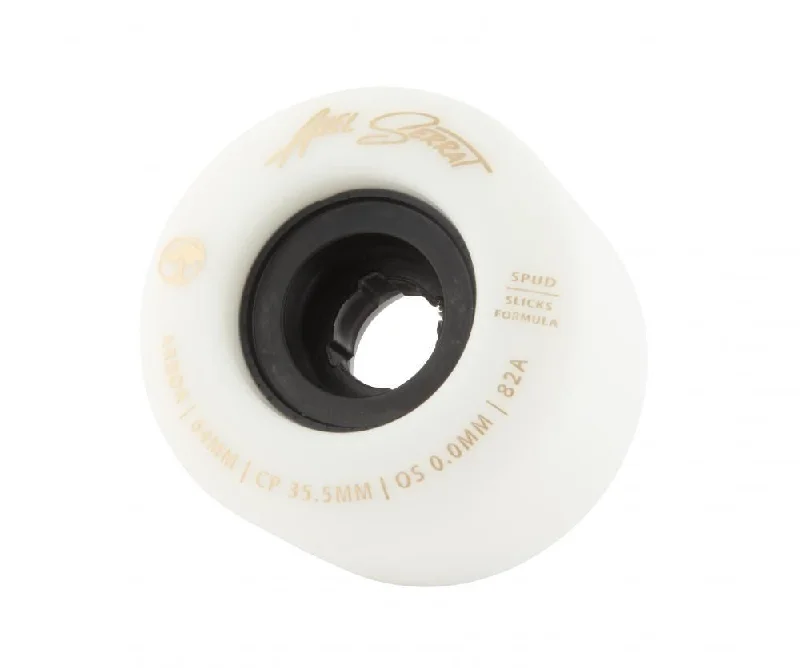 Skateboard Wheels with Anti-abrasion Features-Arbor Signature Skateboard Wheels Spud Axel Serrat 82a - White