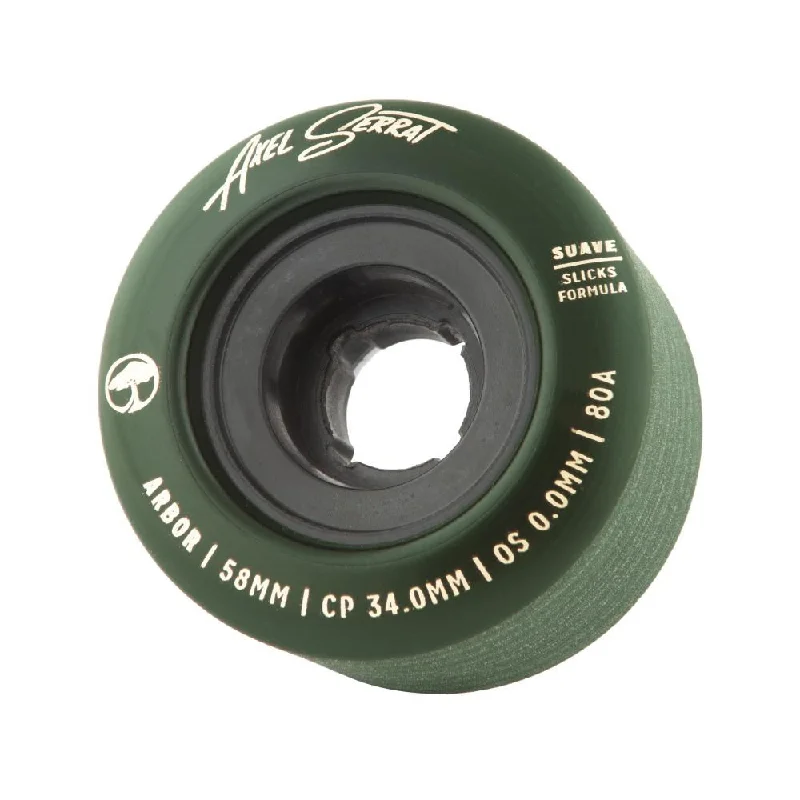 Skateboard Wheels for Fast Moves-Arbor Signature Skateboard Wheels Suave Axel Serrat 80a - Dark Green