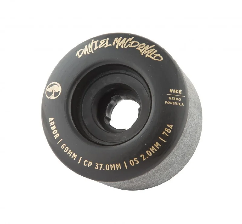 Skateboard Wheels with Sturdy Build-Arbor Signature Skateboard Wheels Vice Daniel MacDonald 78a - Black