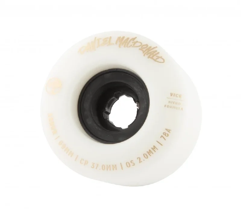 Skateboard Wheels for Smooth Carving-Arbor Signature Skateboard Wheels Vice Daniel MacDonald 78a - White