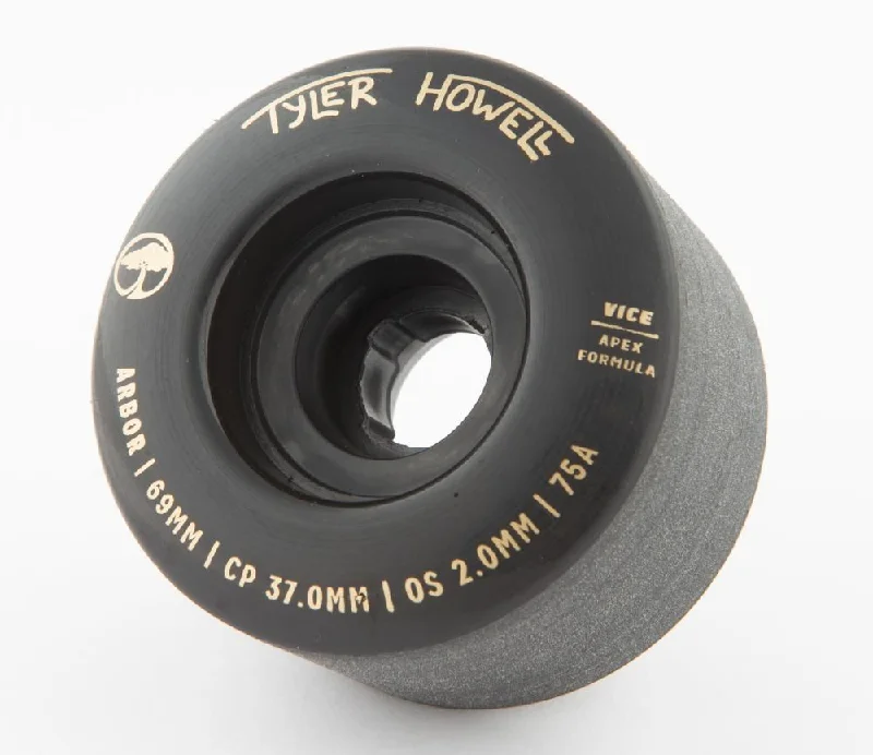 Skateboard Wheels for Aggressive Riders-Arbor Signature Skateboard Wheels Vice Tyler Howell 75a - Black