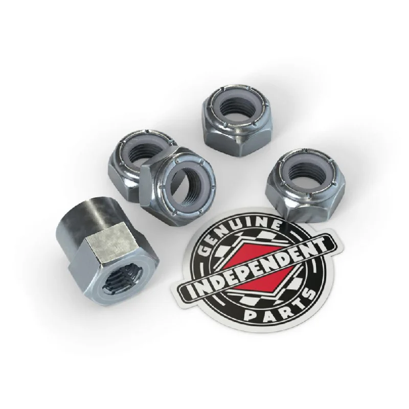 Skateboard Hardware for High-Impact Skating-Axle Rethreader + 4 Axle Nuts Silver O/S