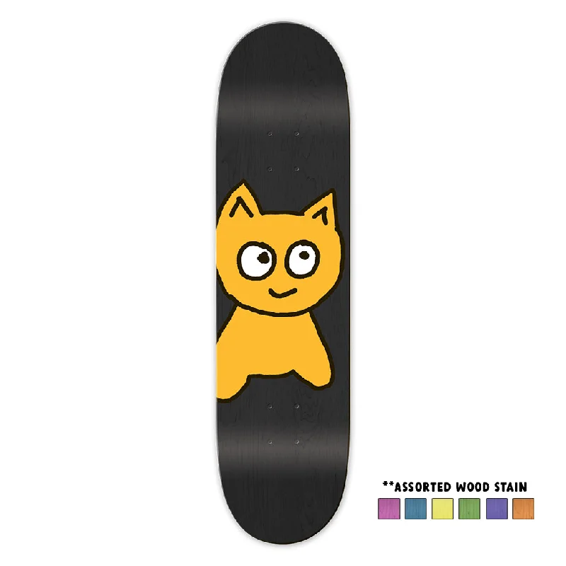 Skateboard Deck with Custom Print-Big Cat [Assorted Stain]