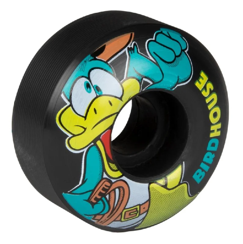 Skateboard Wheels with Classic Round Edge-Birdhouse Skateboard Wheels Duck Jones - Black