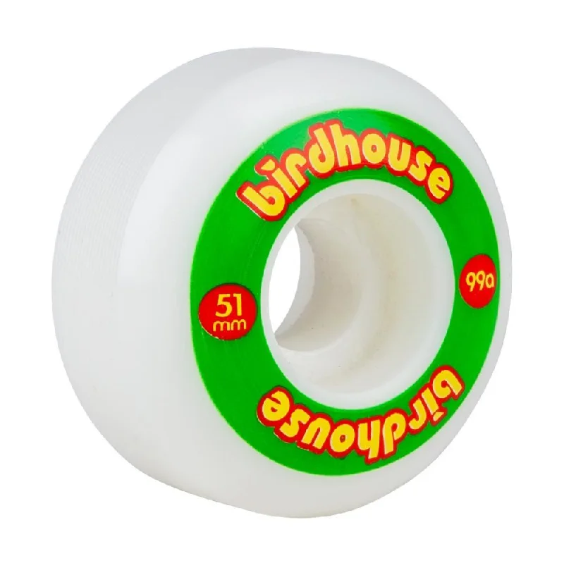 Skateboard Wheels for Competitive Riders-Birdhouse Skateboard Wheels Logo 99a (PK 4) - Rasta