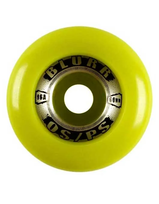 Skateboard Wheels with Long-lasting Durability-Blurr Wheels Re-Issue 60mm 96a 4pk | Lime