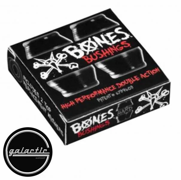 Skateboard Hardware for Consistent Ride Quality-Bones Bushing Hardcore #3 Black Hard