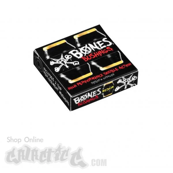 Skateboard Hardware with Superior Traction-Bones Bushing Hardcore #3 Yellow/Black Medium