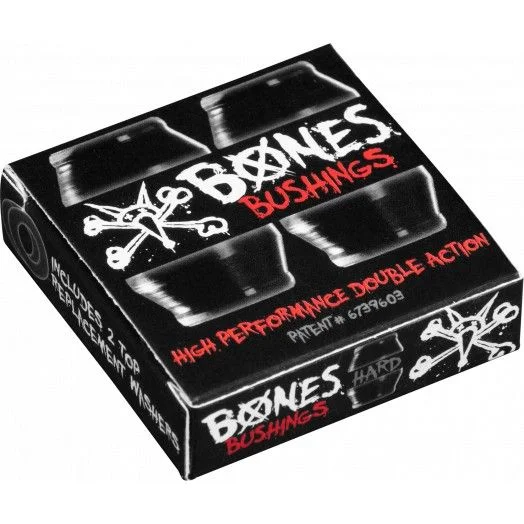 Skateboard Hardware with Multiple Mounting Options-Bones Bushings Hard 96A - Black