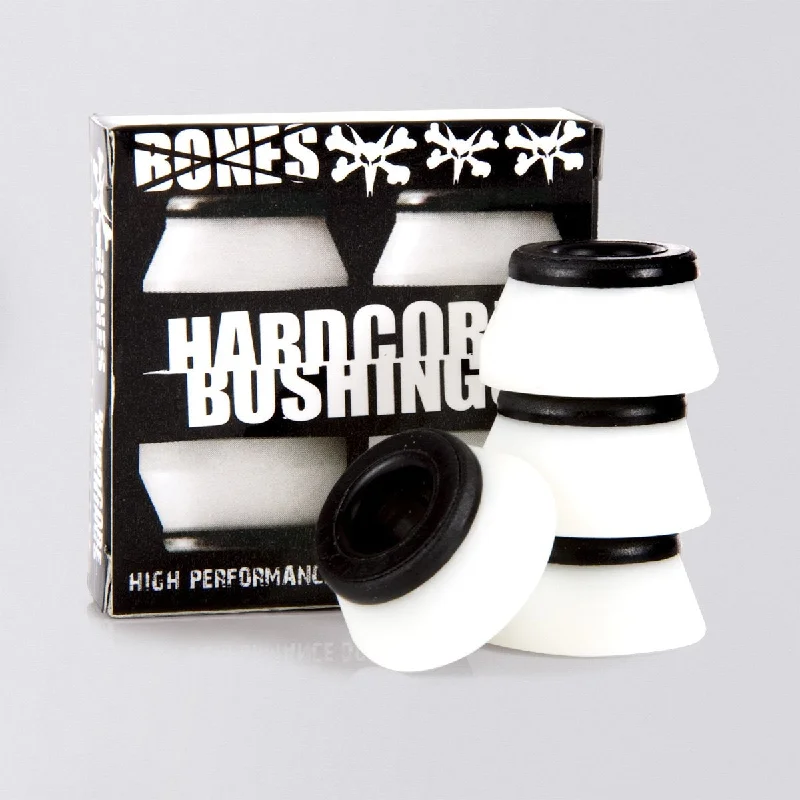 Skateboard Hardware for Better Shock Absorption-Bones Hardcore Bushings Hard Black/White x2