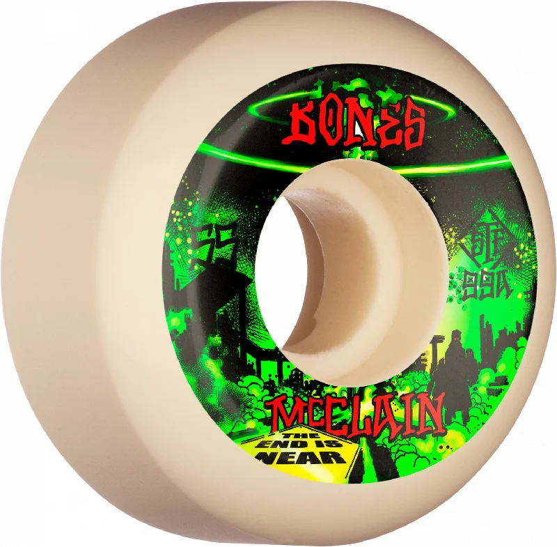 High-Quality Skateboard Wheels-Bones PRO SPF Skateboard Wheels McClain Apocalypse 55mm V5 Sidecut 99a 4pk