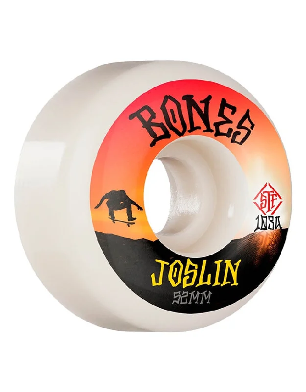 Skateboard Wheels with Soft and Smooth Ride-Bones STF Joslin Sunset Wheels | 52mm/103a