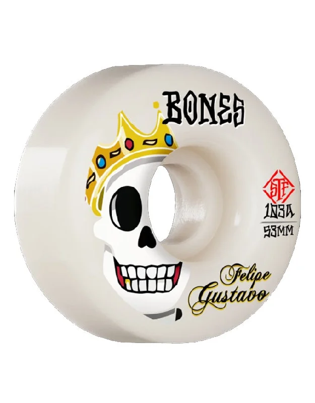 Skateboard Wheels with Soft Flexibility-Bones STF Wheels Gustavo Notorious | 53mm/103a