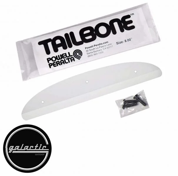 Skateboard Hardware for Quick Installation and Removal-Bones Tailbone 8.0" White