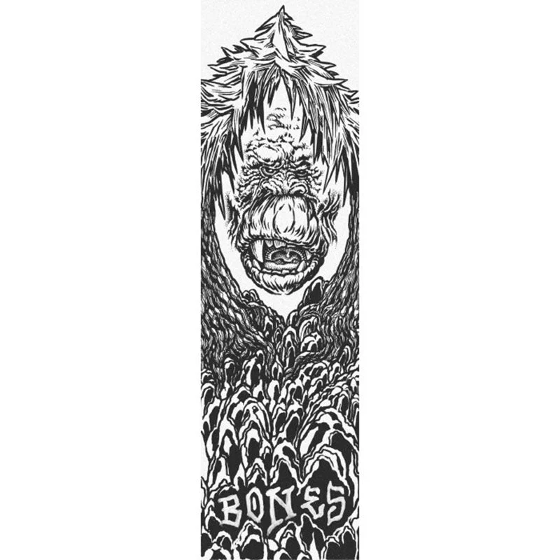 Skateboard Grip Tape with Anti-Slip Features-BONES WHEELS 9" x 33" Sheet Forked Skateboard Grip Tape