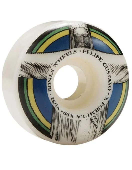 Skateboard Wheels for Technical Skating-Bones X-Formula V1 Wheels Gustavo Redeemer | 52mm/99a