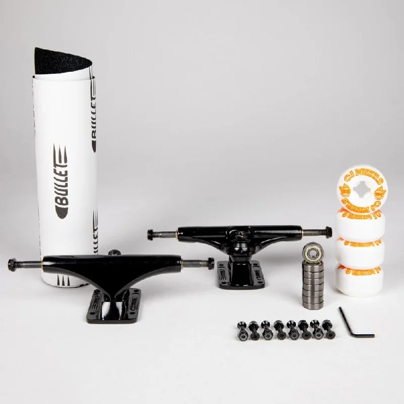 Skateboard Trucks for Fast and Precise Turning-Bullet / OJ Full Truck Kit Black Undercarriage Kit - 145