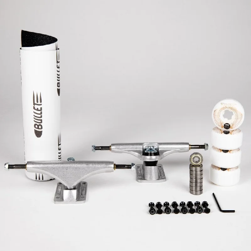 Skateboard Trucks for Tech-Specific Setups-Bullet / Ricta Full Truck Kit Silver Undercarriage Kit - 145