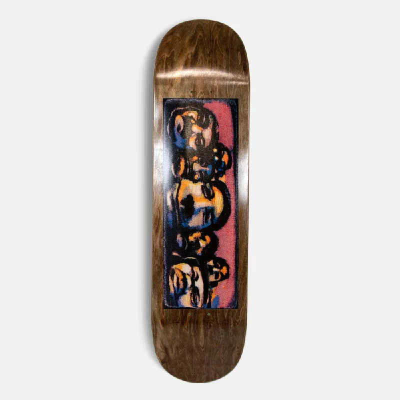 Skateboard Deck with Clear Grip-Carpet Company - 8.1" Tourist Skateboard Deck (Brown Wood Stain)