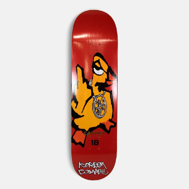 Skateboard Deck with Smooth Ride-Carpet Company - 8.25" Kareem Campbell Duck You Skateboard Deck (Brick Red)