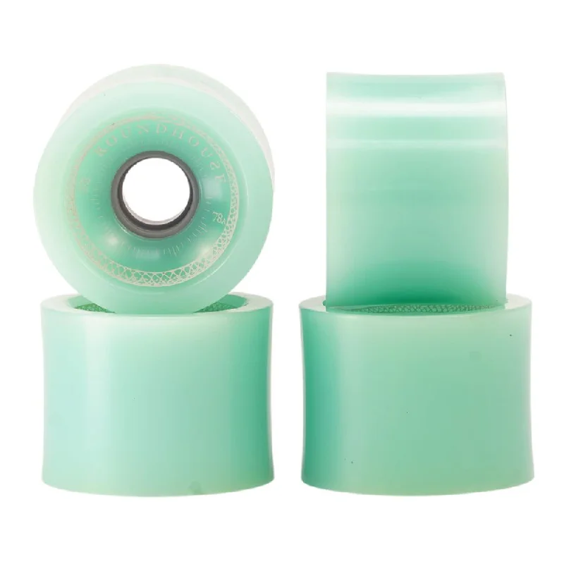 Skateboard Wheels with Multiple Durometers-Carver Surf Skate Skateboard Roundhouse Wheels - 69mm 78a Concave - Glass Green