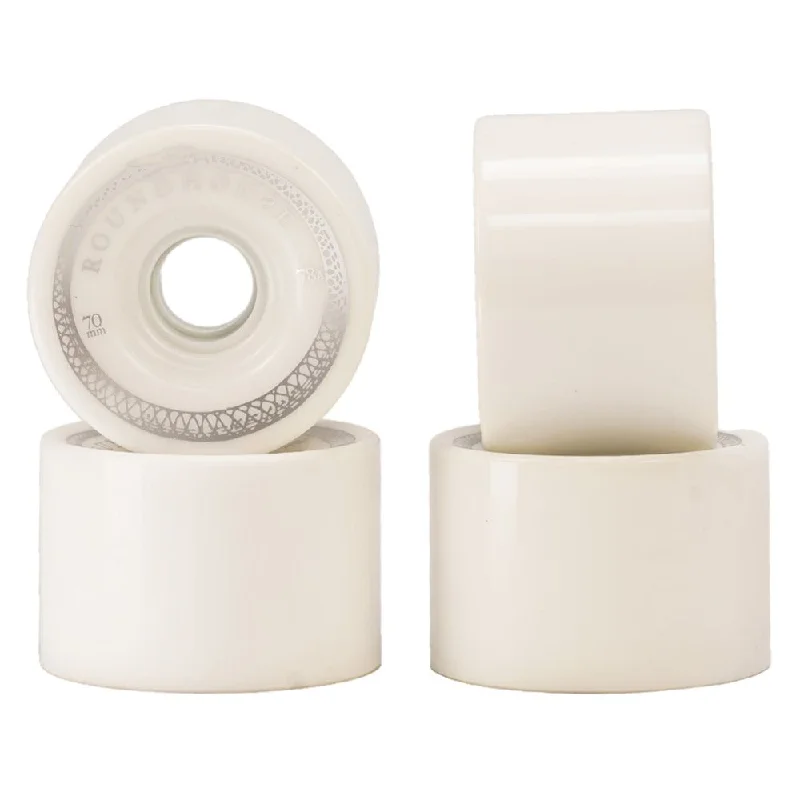 Skateboard Wheels with High-Speed Bearings-Carver Surf Skate Skateboard Roundhouse Wheels - 70mm 78a Mag - Shell White