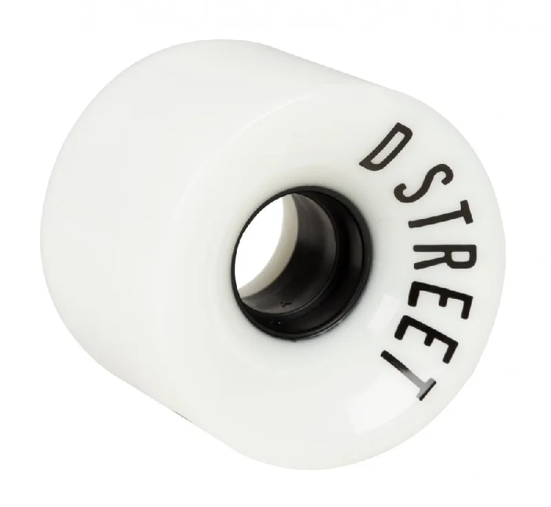 Skateboard Wheels with Dual-Color Design-D Street Skateboard Wheels 59 Cent 78A (4 Pack) - White