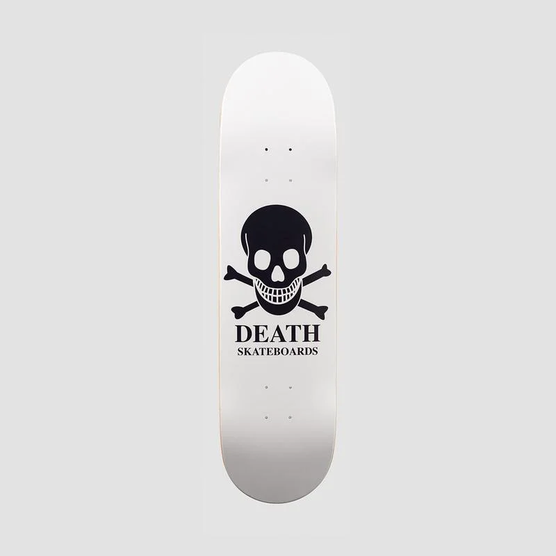 Skateboard Deck with Multi-color Stain-Death OG Skull Skateboard Deck White - 9"