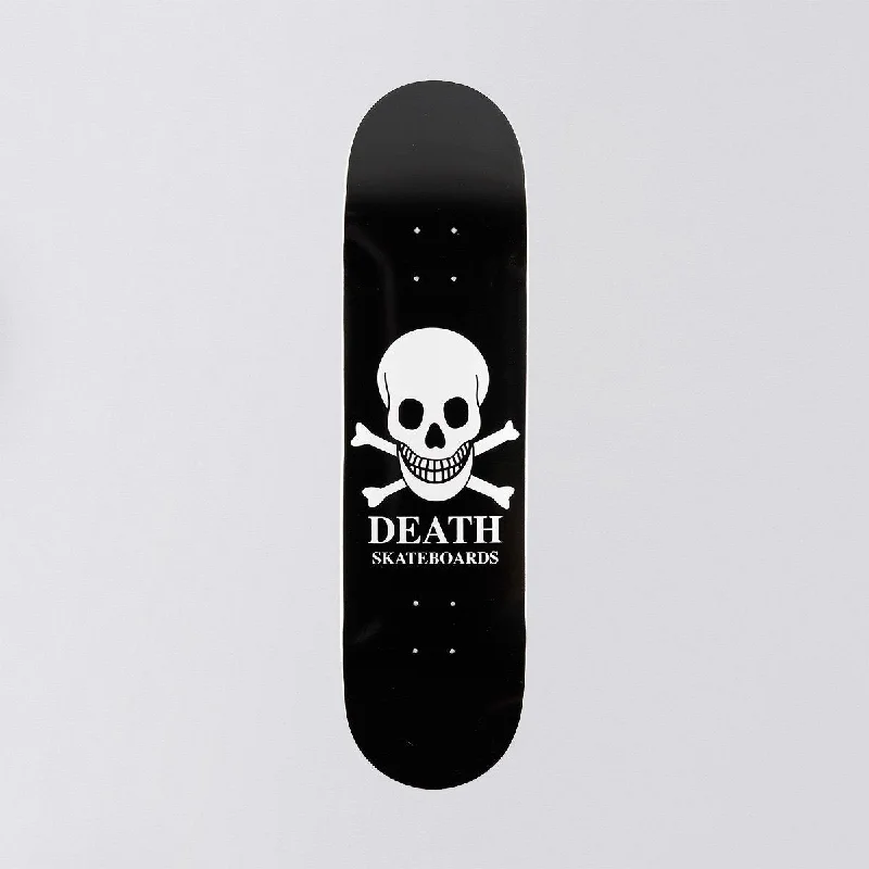 Skateboard Deck with Full-length Grip Tape-Death OG Skull Skateboard Deck Black - 8.25"