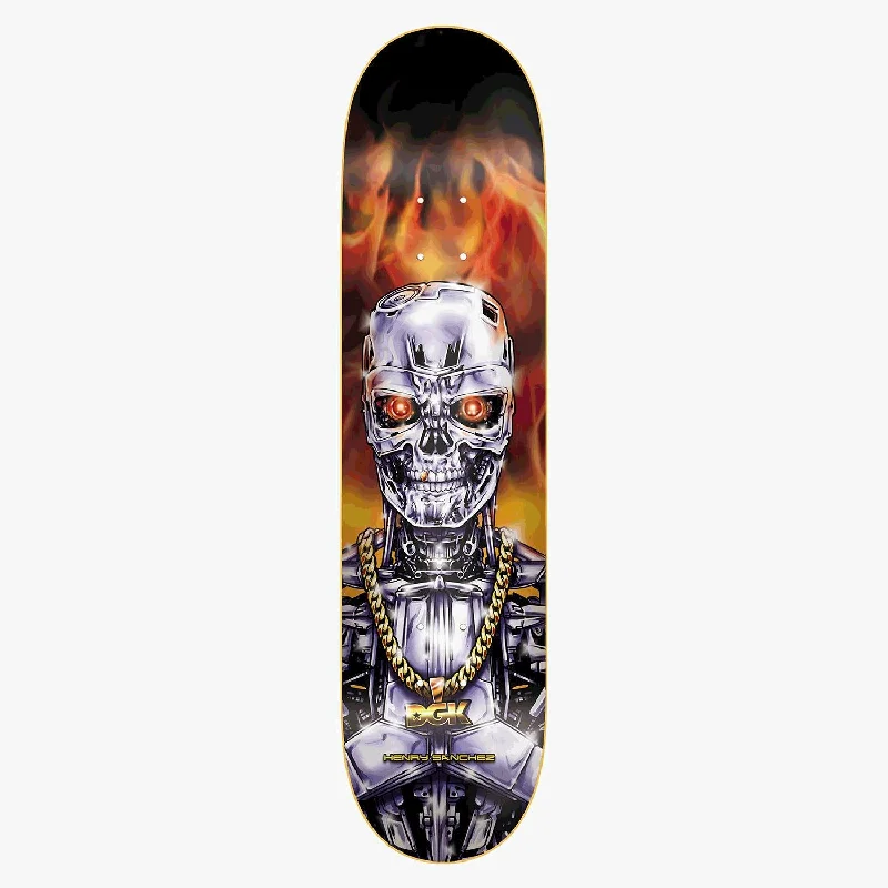 Skateboard Deck with Clear Grip-DGK T2 Terminator Sanchez (Lenticular) Transforming Graphic Skateboard Deck - 8.0"