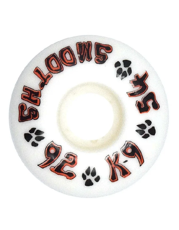 Skateboard Wheels with Consistent Performance-Dogtown K-9 Wheel Smooths White | 54mm/92A