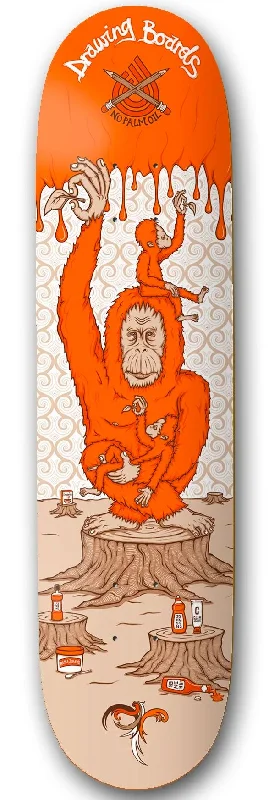 Custom Skateboard Deck with Signature-Drawing Boards Orangutan Skateboard Deck - 7.75"