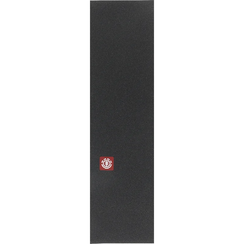 Skateboard Grip Tape with Extra Durable Layer-Element Square Icon Single Sheet Griptape Black