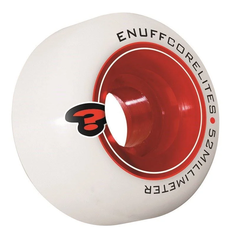 Skateboard Wheels for Smooth Sidewalk Riding-Enuff Corelites Skateboard Wheels - White / Red