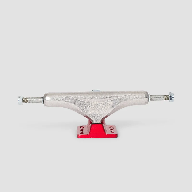 Skateboard Trucks with Superior Steering for Tricks-Enuff Decade Pro Satin 139 Skateboard Trucks 1 Pair Raw/Red - 8"