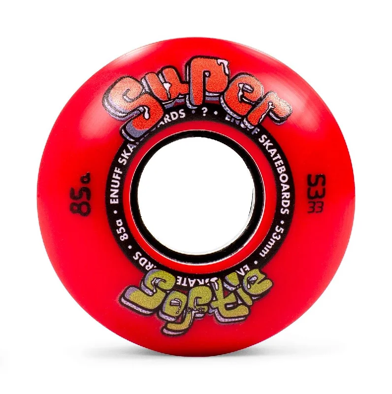 Skateboard Wheels for Skateboarding at High Speeds-Enuff Skateboards Super Softie Park Street Filmer Skateboard wheels 85a - Red