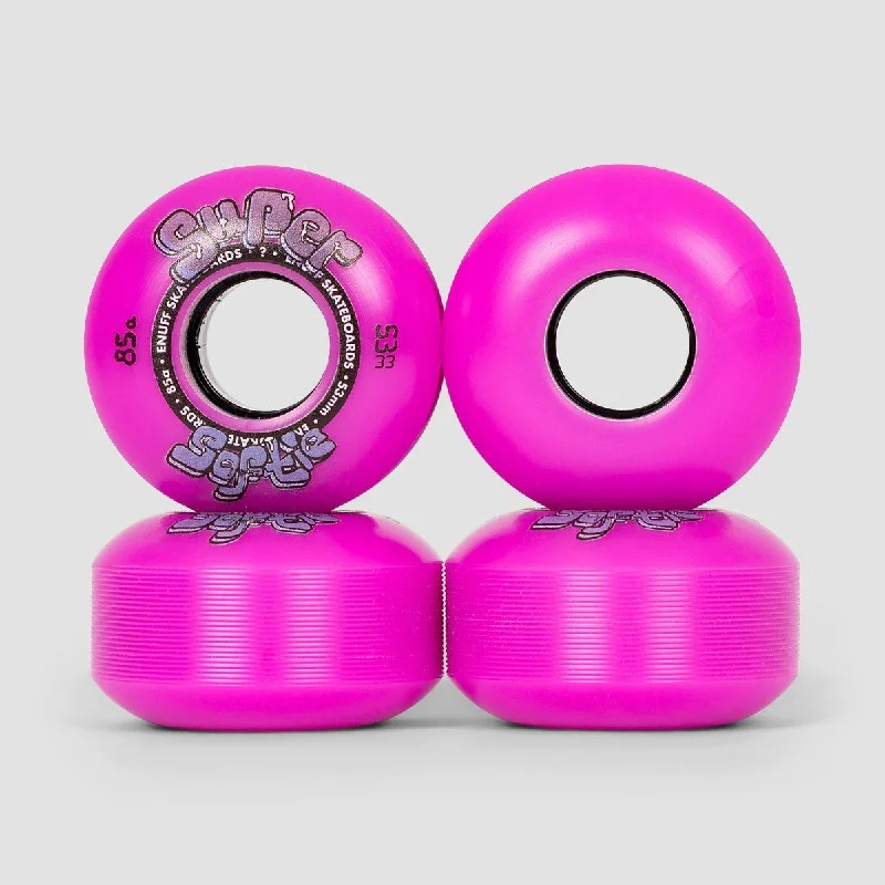 Skateboard Wheels for Aggressive Tricks-Enuff Super Softie Skateboard Wheels Purple 53mm