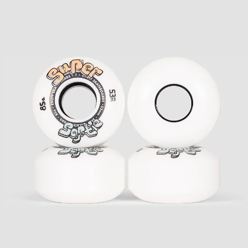 Skateboard Wheels with Premium Materials-Enuff Super Softie Skateboard Wheels White 53mm